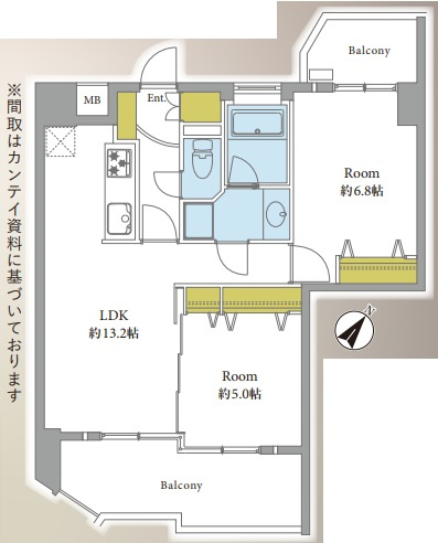 【間取り】 | ジョイナス天神タワー☆仲介手数料無料☆