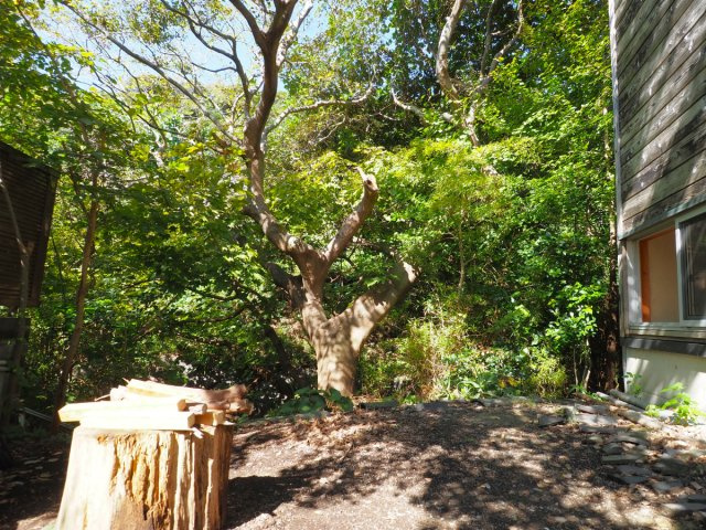 海まで徒歩５分！伝統工法建築の自然素材の家の庭