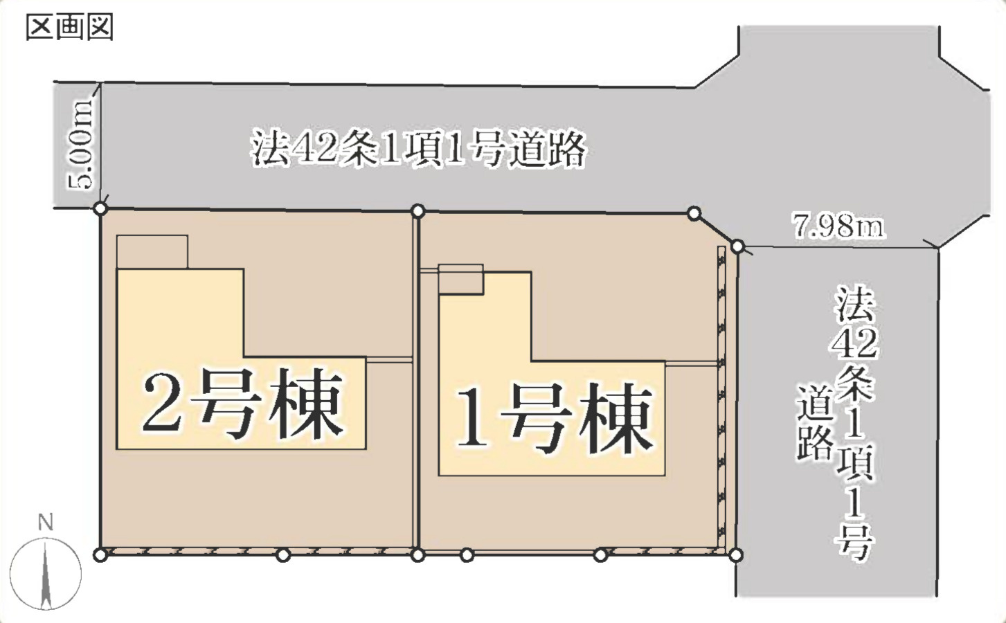 横浜市金沢区高舟台2丁目 新築戸建て【仲介手数料無料】の区画図