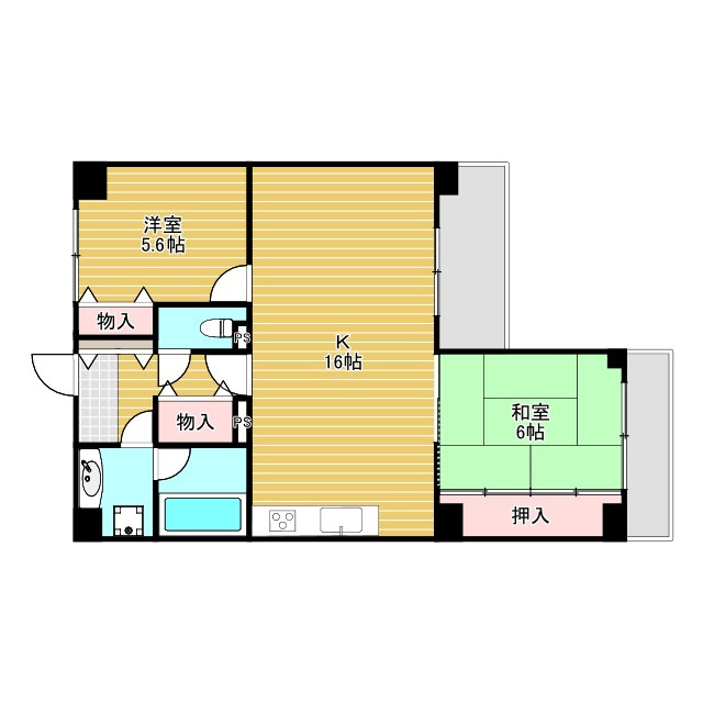 ファミールハイツ緑地公園の間取り