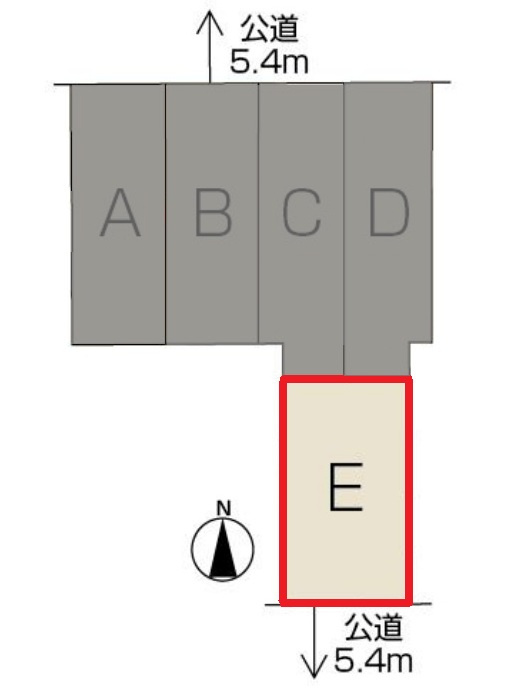 名古屋市西区天塚町Part2　全5棟　新築戸建　E棟の区画図