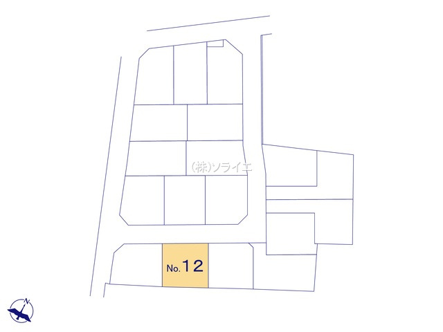 川越市南大塚４丁目　いろどりアイタウンの区画図