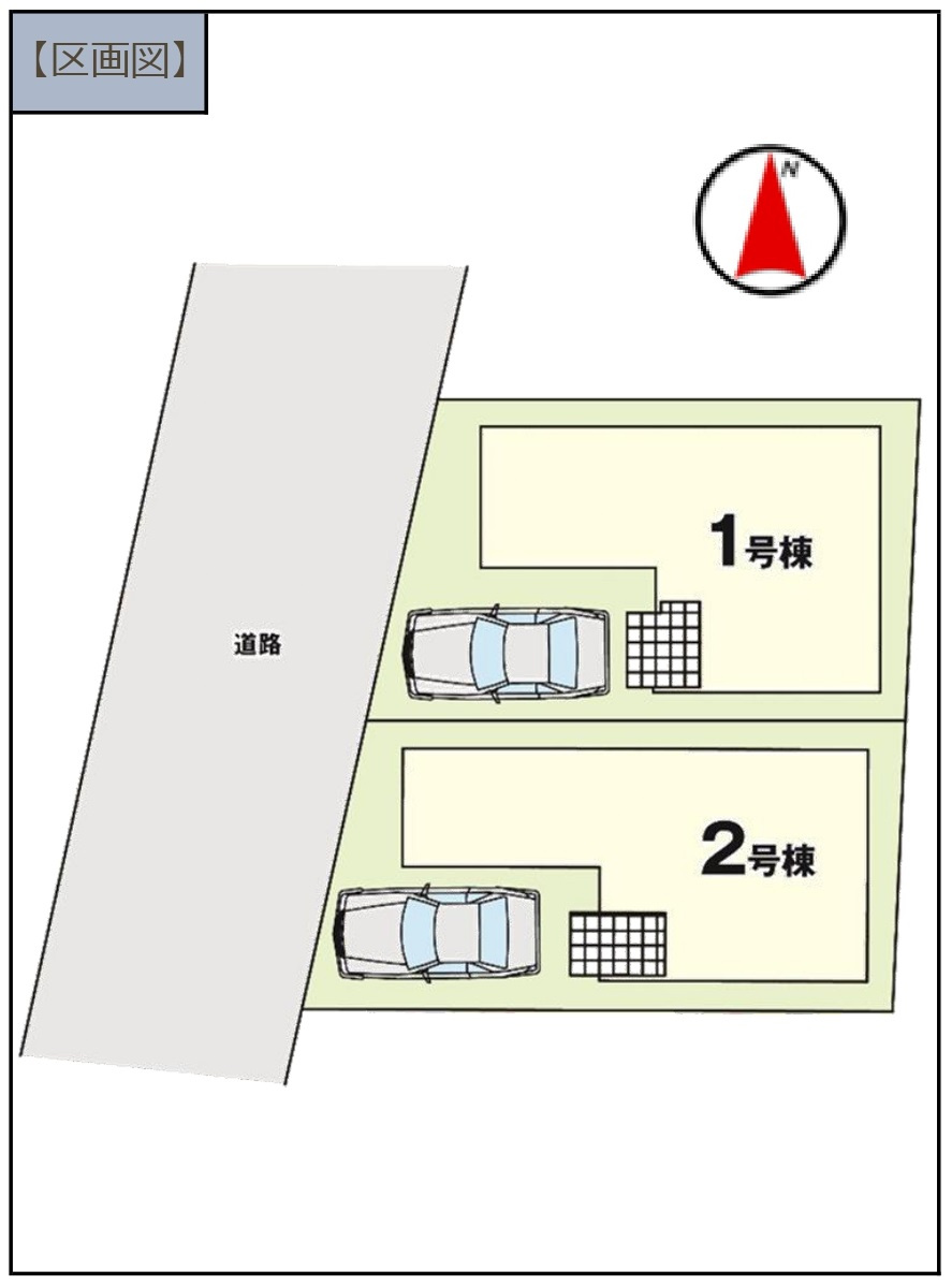 リガーレ　名古屋市西区児玉3期　全2棟　新築戸建　1号棟の区画図