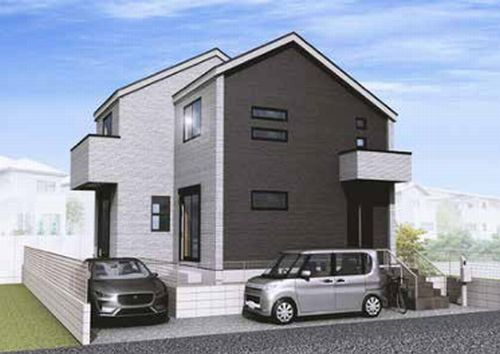 【外観】 | 【仲介手数料０円】相模原市緑区若葉台4期　新築一戸建て | 外観パース　相模原市緑区若葉台4期　新築一戸建て