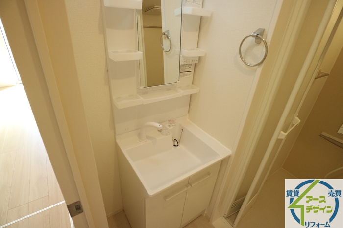 フルール恵比須の独立洗面台|パース写真