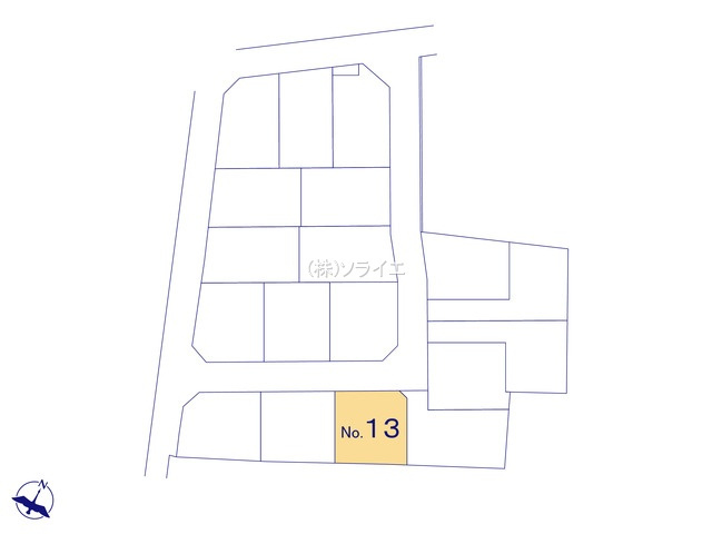 川越市南大塚４丁目　いろどりアイタウンの区画図