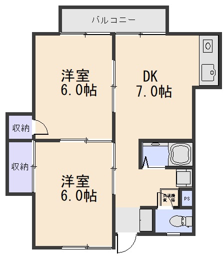 吉備津グリーンハイツの間取り