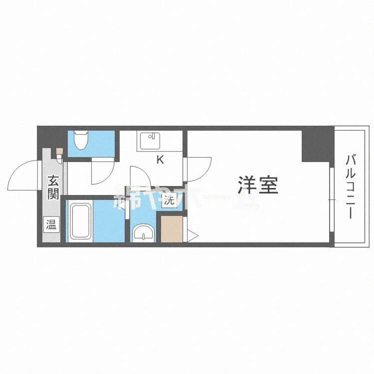 U-ro玉造Ⅱの間取り
