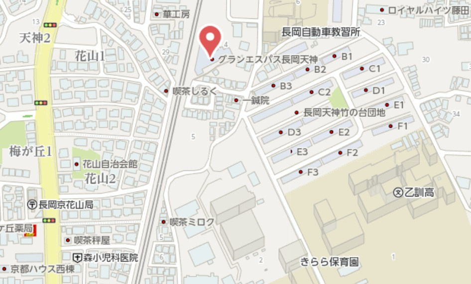 グランエスパス長岡天神　3階の地図