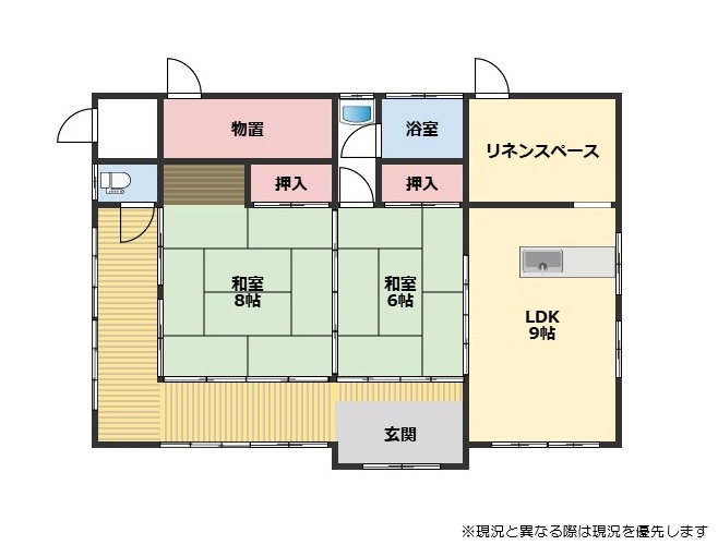 石岡市若宮4丁目　中古戸建の間取り