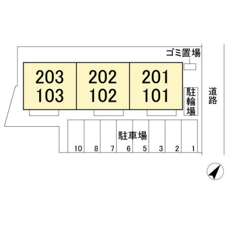 チェリーコートⅢの区画図