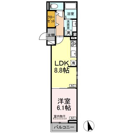 【間取り】 | D-ROOMPREMIUM多磨霊園駅