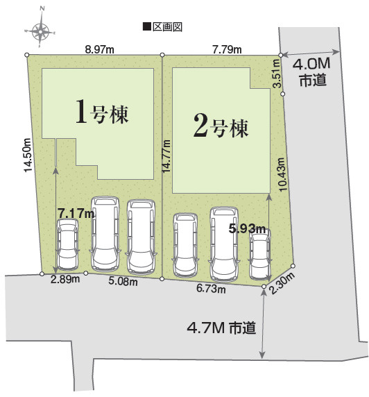 リナージュ／中央区出水6丁目第3期／2号棟の区画図