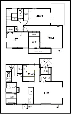 和歌山市栄谷・中古戸建・54696の間取り