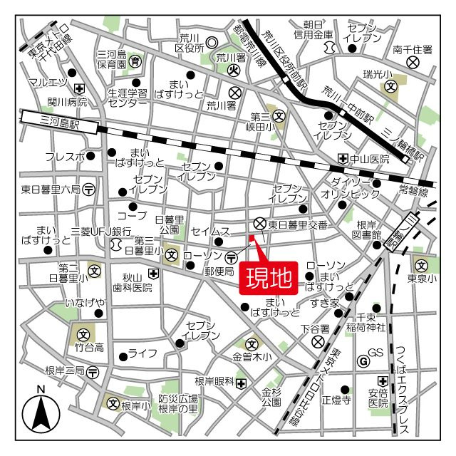 ＢＰＲレジデンス東日暮里の地図