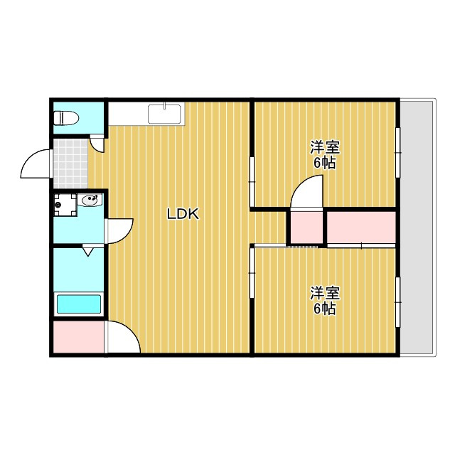 ハイツ最上の間取り