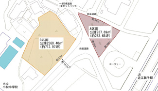 【土地図】 | 大津市南小松1109-1他　駅前売土地