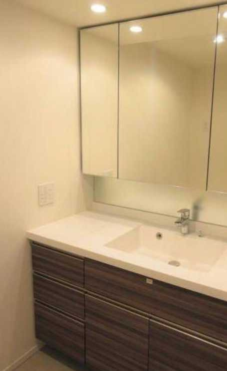 ザ・パークハウス渋谷美竹　駅近　分譲賃貸　床暖房の洗面所