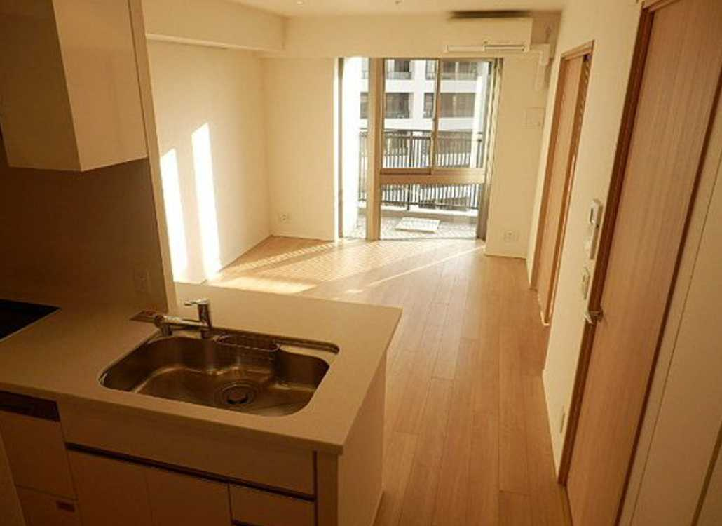 ザ・パークハウス渋谷美竹　駅近　分譲賃貸　床暖房のキッチン