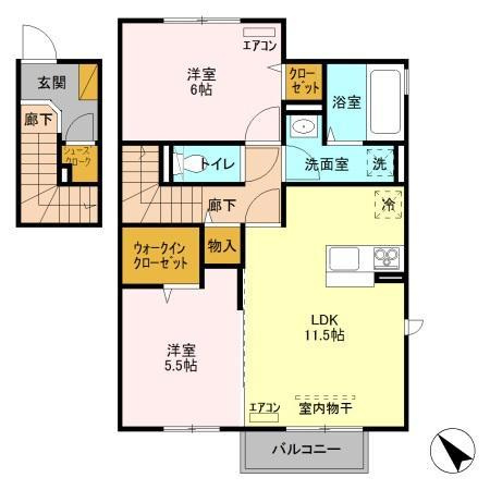 サニースワンⅡの間取り