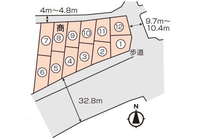 総社市中原12区画の区画図|区画図
