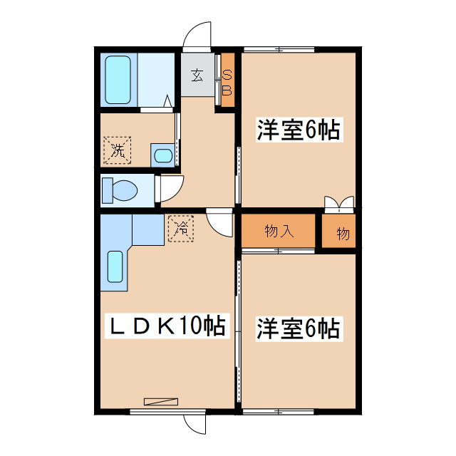 ハイツ藤の間取り