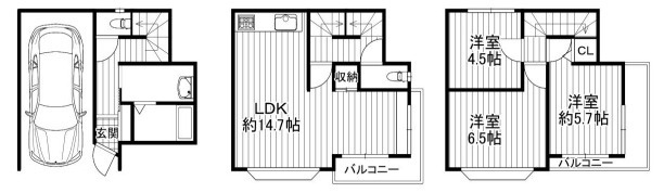 清滝中古戸建の間取り