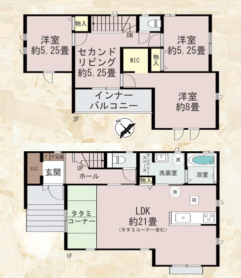 【間取り】 | 福岡市東区香住ヶ丘5丁目第1　E号棟（全6棟）【仲介手数料無料・0円】 | 平日、土日祝日もお好きな日時にご見学可能です。お気軽にお問合せ下さい。