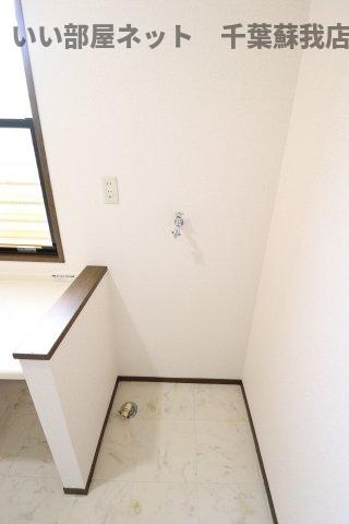 ちはら台南貸家の洗面所|洗濯機置場