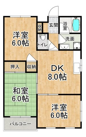 今田マンションA棟の間取り|※間取りが現況と異なる場合は現況を優先します※
