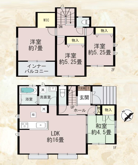 【間取り】 | 福岡市東区香住ヶ丘5丁目第1　B号棟（全6棟）【仲介手数料無料・0円】 | 平日、土日祝日もお好きな日時にご見学可能です。お気軽にお問合せ下さい。