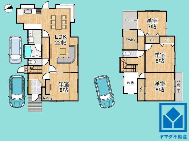 大津市青山５丁目の間取り