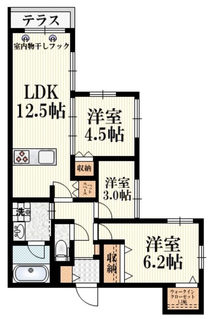 メゾングリシーヌ中神の間取り
