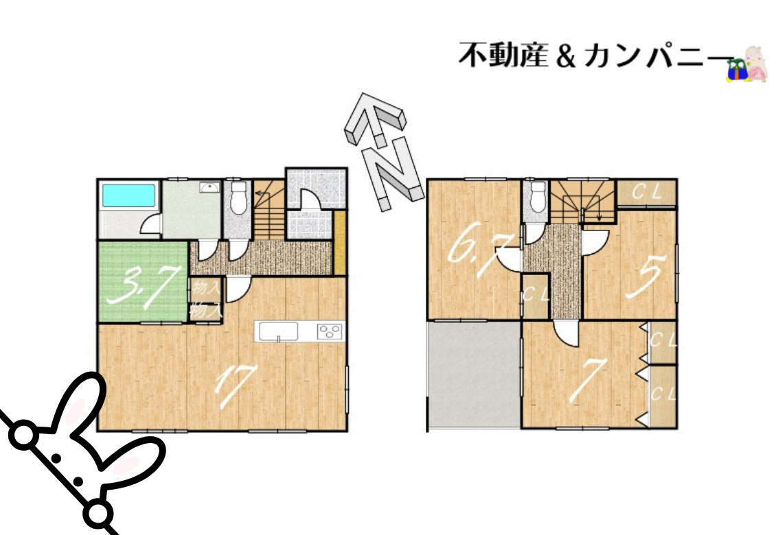 クレイドルガーデン溝辺1号棟　新築建売分譲地(全2棟)　松山市溝辺第2の間取り