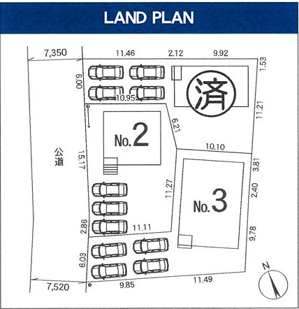Cradle Garden大泉町寄木戸第16　新築住宅 3号棟の区画図