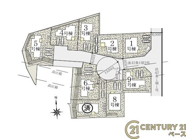 奈良市北登美ケ丘６丁目 ６号棟 ／一戸建の区画図|■こちらの物件は６号棟です！■