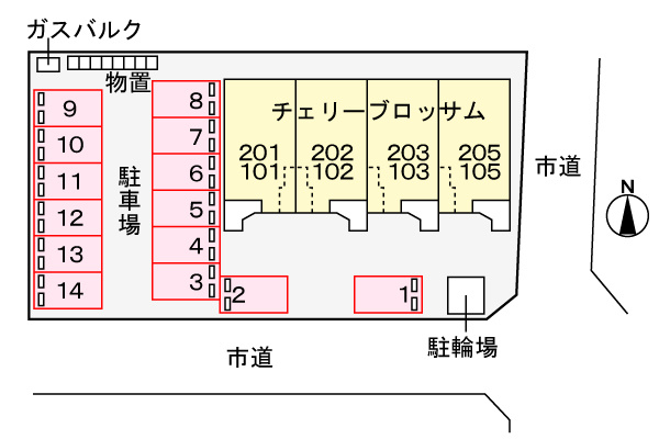 チェリーブロッサムの区画図