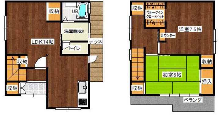 河内長野市木戸3丁目　「滝谷」駅徒歩8分　オーナーチェンジ戸建ての間取り