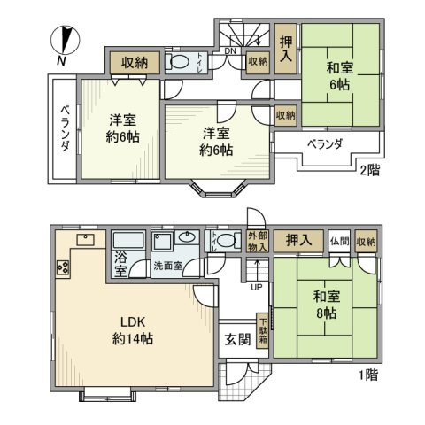 西浦戸建の間取り