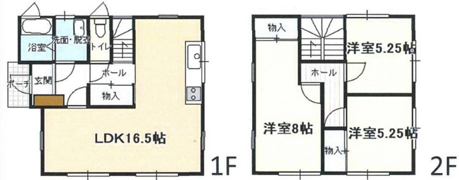 【間取り】 | リフォーム済み中古住宅　東根市神町営団一条通り | 価格1598万円、3LDK、土地面積積278.68m2、建物面84.04m2