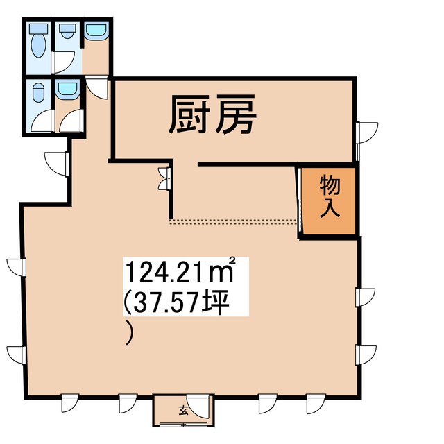 芦野５－１－６店付住宅の間取り