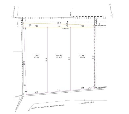豊見城市上田土地　1号地の区画図