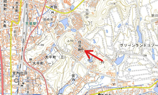 熊本県荒尾市　2棟一括アパートの地図