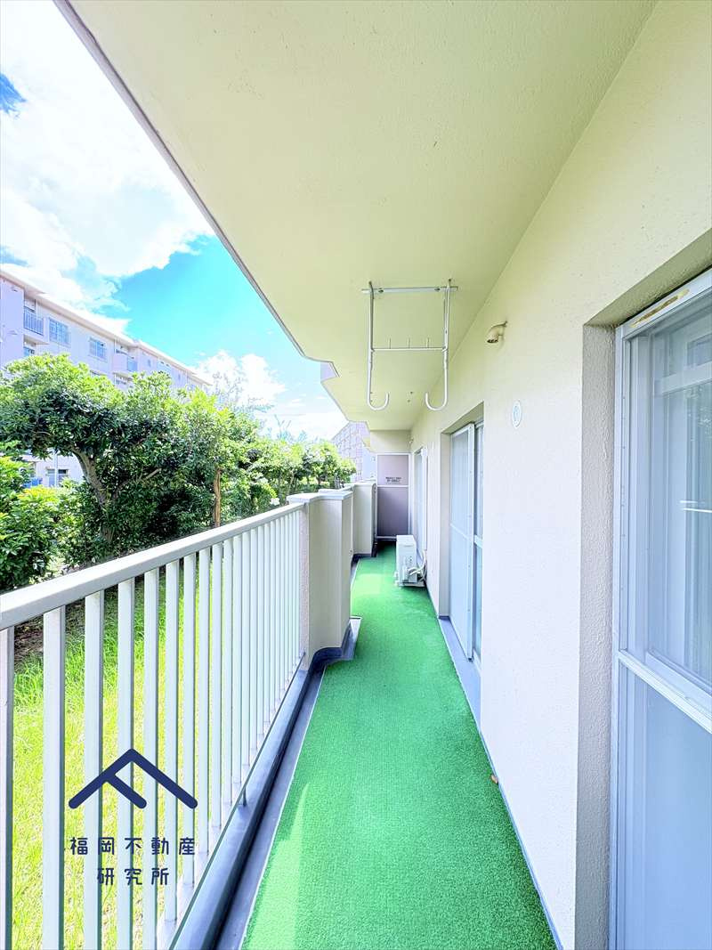 奈多団地のバルコニー