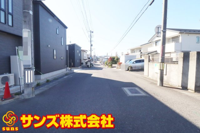 郡山市菜根３丁目　　　１号棟　　　桜小学校、郡山第３中学区の前面道路含む現地写真|北側前面道路