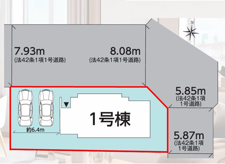 郡山市菜根３丁目　　　１号棟　　　桜小学校、郡山第３中学区の区画図