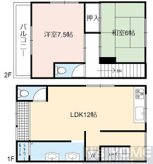 蒲生四丁目テラスハウスの間取り