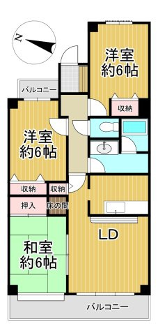 －三丁目不動産-ダイアパレスリバーコート熊谷の間取り