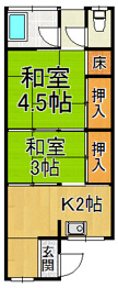 伊丹市清水4丁目平屋建ての間取り