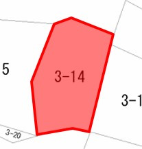 太田市金山町3-14土地の土地図